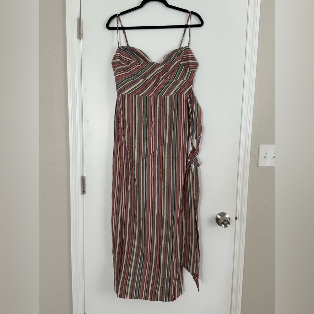 FARM RIo Striped Multicolor Wrap Dress - Picture 3 of 4